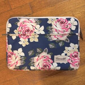 Floral Laptop Sleeve - Navy and Pink